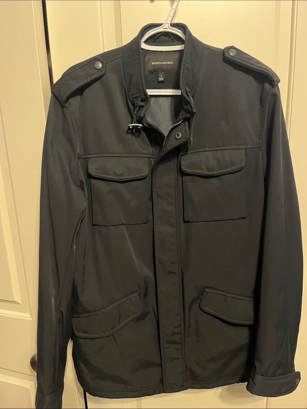 Banana Republic Black Military-Style Field Jacket